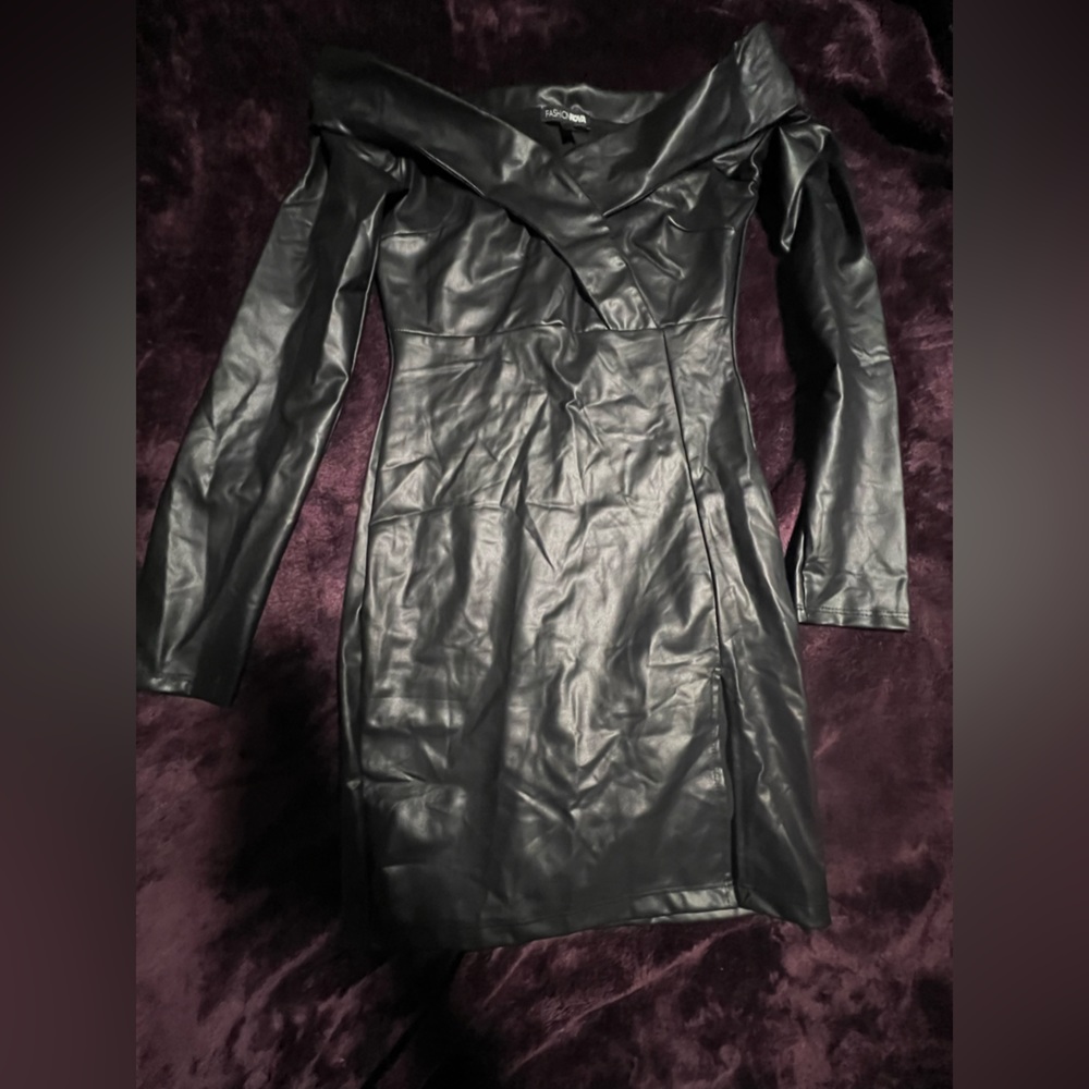 Leather dress